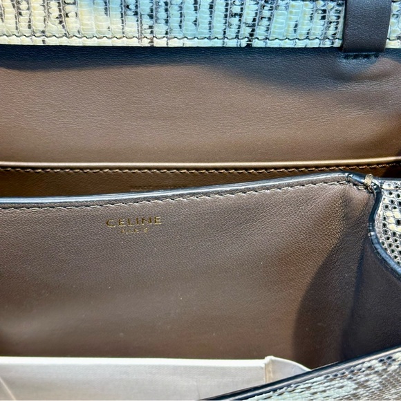 Rare CELINE Exotic Natural Lizard Classic Box Flap Bag - Picture 6 of 11